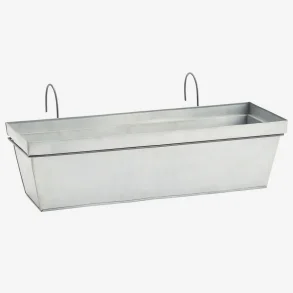 Madam Stoltz - Altankasse m/oph�ngskroge Mat Zink 50x19x14,5 cm.