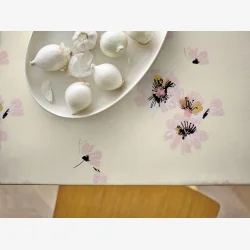 S�dahl - Flora Akryldug m. antislip Gul B:140cm. Pris pr. M.