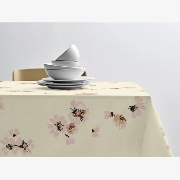 S�dahl - Flora Akryldug m. antislip Gul B:140cm. Pris pr. M.