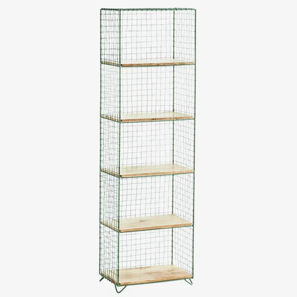 madam Stoltz - Stende reol i jern med tr Grn