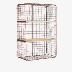 Madam Stoltz - Metal hylder med mango tr Rust