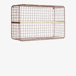 Madam Stoltz - Metal hylder med mango tr Rust