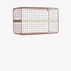 Madam Stoltz - Metal hylder med mango tr Rust