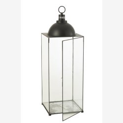 J-Line - Lanterne "Hagrid" Sort Jern H: 121 B: 41 D: 41 cm. 