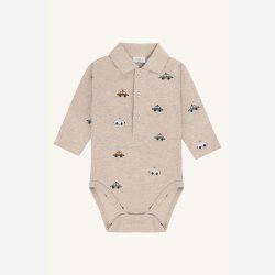 Hust &amp; Claire  - Bodyskjorte m. LS - Beige Melange