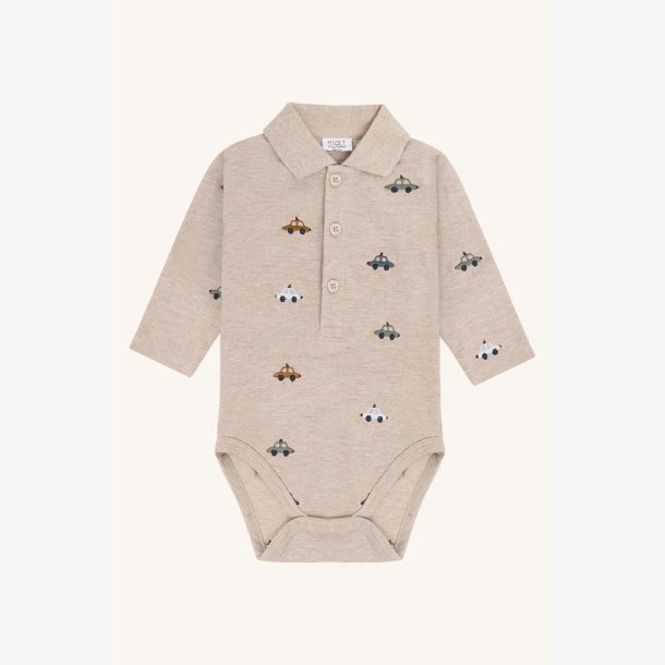 Hust &amp; Claire  - Bodyskjorte m. LS - Beige Melange