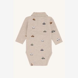 Hust &amp; Claire  - Bodyskjorte m. LS - Beige Melange