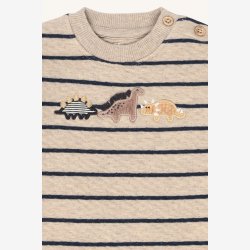 Hust &amp; Claire - Stribet Bluse m. Dinosaur Print 