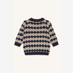 Hust &amp; Clarie - Strik Sweater - Beige &amp; Bl�