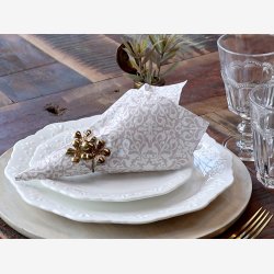 Chic Antique - Serviet m/mnster papir L: 16 B: 16 cm. Rosa