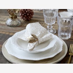 Chic Antique - Serviet m/mnster papir L: 16 B: 16 cm. Hr
