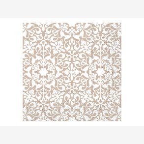 Chic Antique - Serviet m/mnster papir L: 16 B: 16 cm. Hr