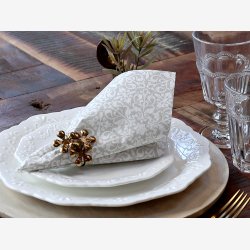 Chic Antique - Serviet m/mnster papir L: 16 B: 16 cm. Gr