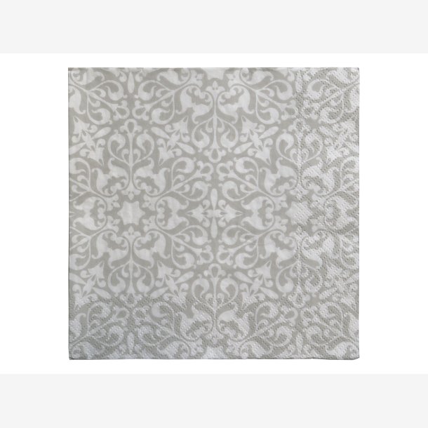 Chic Antique - Serviet m/mnster papir L: 16 B: 16 cm. Gr