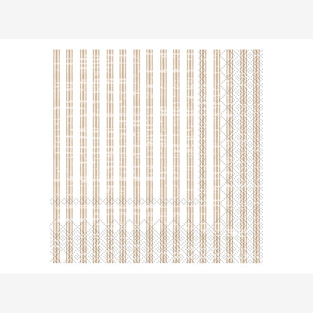 Chic Antique - Serviet m/striber papir L: 16 B: 16 cm. Hr