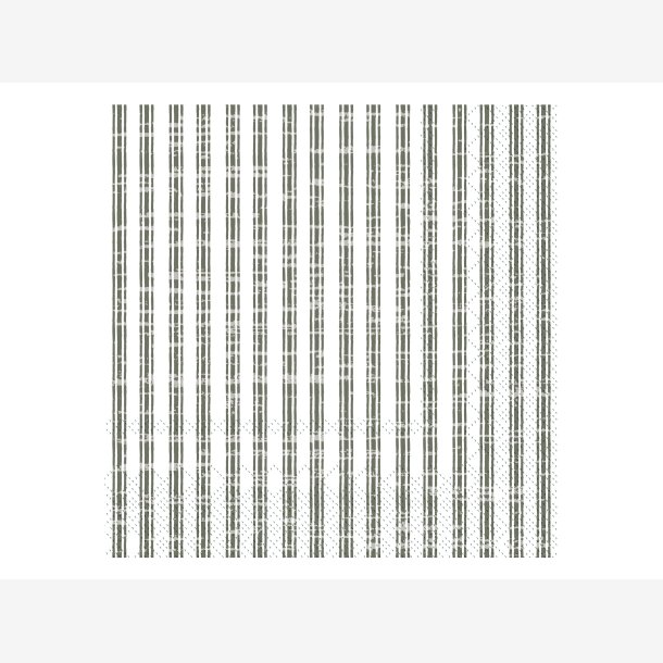 Chic Antique - Serviet m/striber papir L: 16 B: 16 cm Oliven