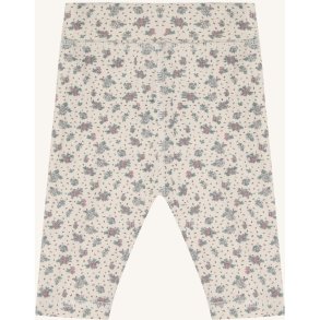 Hust&Claire - Leggings m. Blomster - Off White