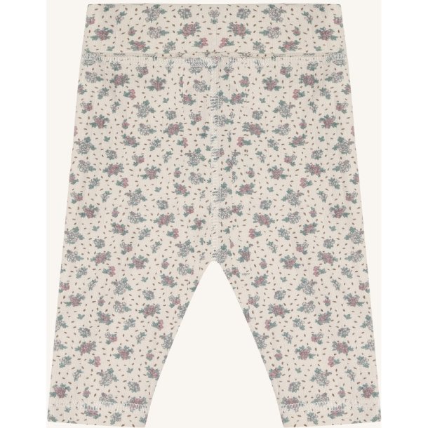 Hust&Claire - Leggings m. Blomster - Off White
