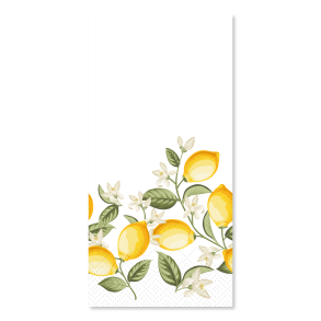 Chic Antique - Serviet m. citroner Hvid 16 stk. L20/B10 cm.