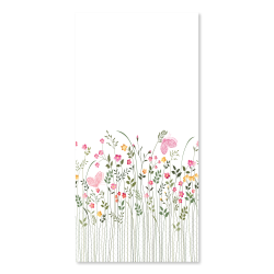 Chic Antique - Serviet m. gr�ftekantsblomster Sm� blomster Hvid 16 stk. L20/B10 cm.
