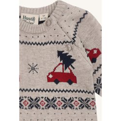 Hust &amp; Claire - Buksedragt - Beige m. julemotiver