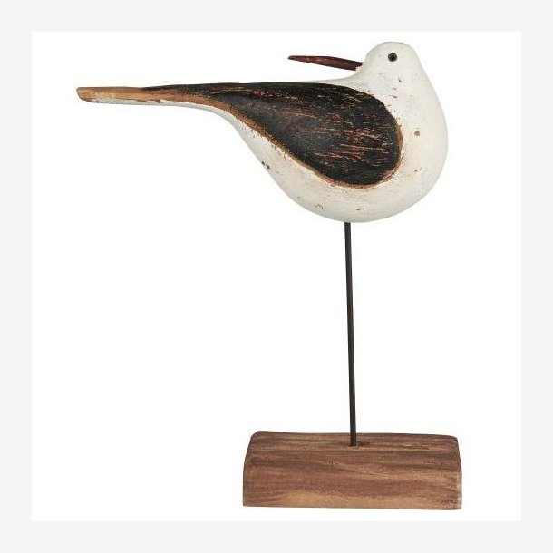 Ib Laursen - Mge i tr p tr fod 6,5x21x10cm, Hvid og Natur 