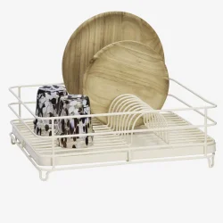 Madam Stoltz - Opvaskestativ m/drypbakke 41 x 33 x 14 cm. Cream