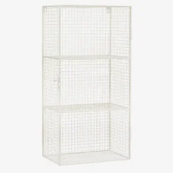 Madam Stoltz - Vgskab i jern, cremefarvet 38x24x76 cm