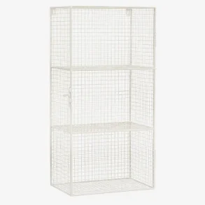 Madam Stoltz - Vgskab i jern, cremefarvet 38x24x76 cm