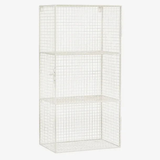 Madam Stoltz - Vgskab i jern, cremefarvet 38x24x76 cm