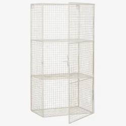 Madam Stoltz - Vgskab i jern, cremefarvet 38x24x76 cm