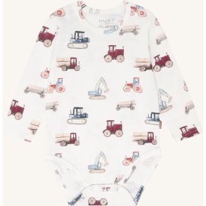 Hust & Claire - Body LS m. landbrugsmaskiner -  Ivory