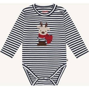 Hust & Claire - Body - Navy m. striber og rensdyr