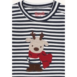 Hust &amp; Claire - Body - Navy m. striber og rensdyr