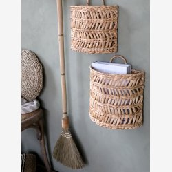 Chic Antique - Deko Fejekost af naturstr m/skaft i bambus L130/B28 cm natur