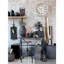 Chic Antique - Fejebakke m. kost H34/L23/B7,5 cm sort