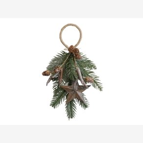 Chic antique Fleur grangren m/deko til ophng L:27cm. 