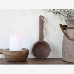 Chic Antique - Grimaud Ske m/hndtag &amp; jutesnor t/deko - genbrugstr L: 30 B: 15 cm.