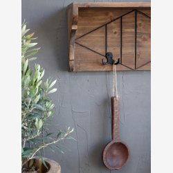 Chic Antique - Grimaud Ske m/hndtag &amp; jutesnor t/deko - genbrugstr L: 30 B: 15 cm.