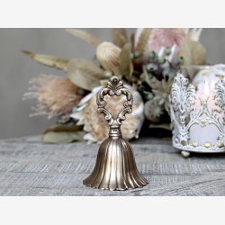 Chic Antique klokke messing H: 12,5cm. 