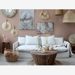 Chic Antique - Vifte t/dekoration Bambus H: 49 : 32 Natur