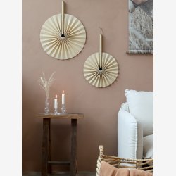 Chic Antique - Vifte t/dekoration Bambus H: 53 : 42 cm. Natur