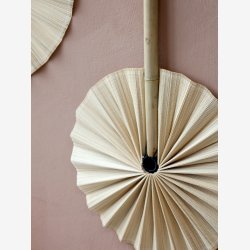 Chic Antique - Vifte t/dekoration Bambus H: 53 : 42 cm. Natur