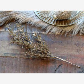 Chic Antique - Fleur Gren m. blade og glimmer H31/B10 cm champagne, PE, Glimmer