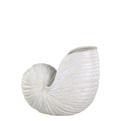 Chic Antique - Vase Musling Hvid Stentj H: 32,5 L: 38,5 B: 20 cm.