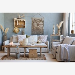 Chic Antique - Vase Musling Hvid Stentj H: 32,5 L: 38,5 B: 20 cm.