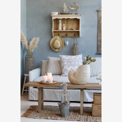 Chic Antique - Vase Musling Hvid Stentj H: 32,5 L: 38,5 B: 20 cm.