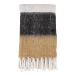 My Cozy House - Plaid sort/hvid/brun 130x170 cm.