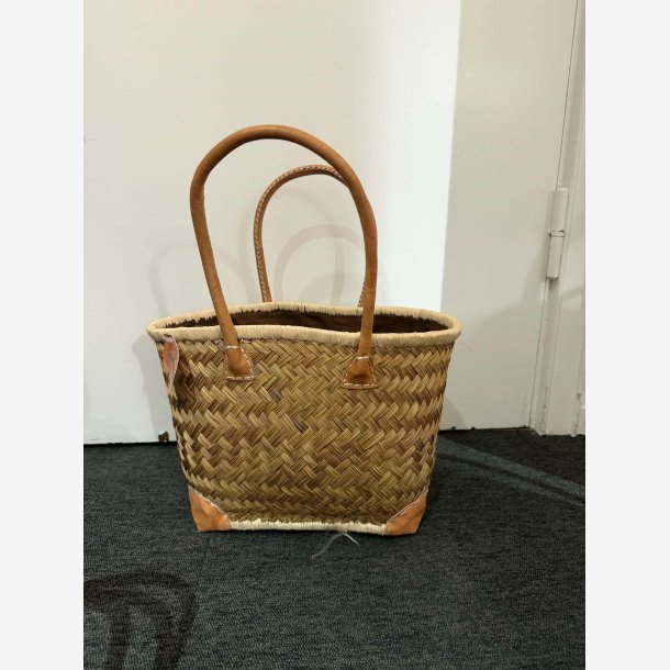 Madam Gr�skar - Strandtaske Br�ndt Gul 37x25cm.