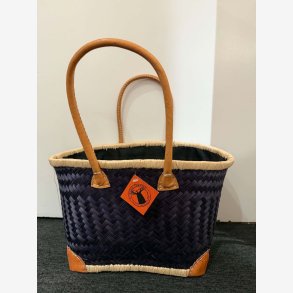 Madam Gr�skar - Strandtaske Navy 42x27 cm.